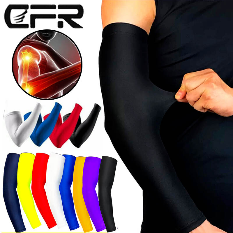 Compression Arm Sleeve UV Sun Protection Elbow Support Brace For Men Women CFR