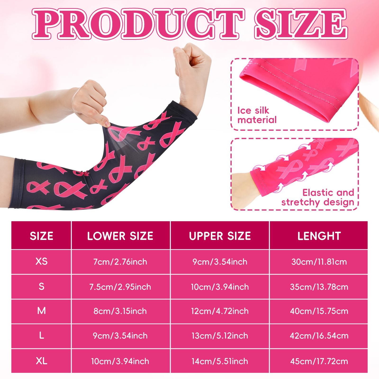 Pink Football Arm Sleeves Youth Breast Cancer Awareness Bulk Sport 24 PCS