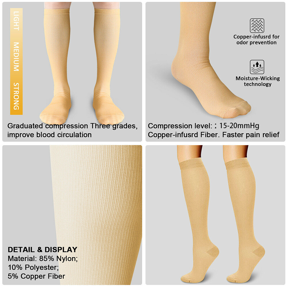 Compression Socks- Reduces Swelling & Pain, Diabetic Socks, Improves Circulation
