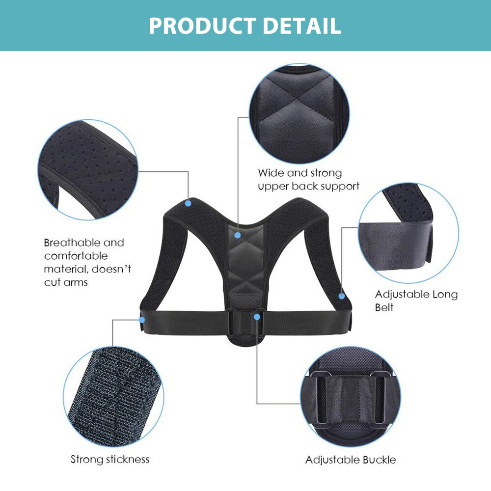 Posture Corrector Adjustable Back Brace Shoulder Support Clavicle Belt Men/Women