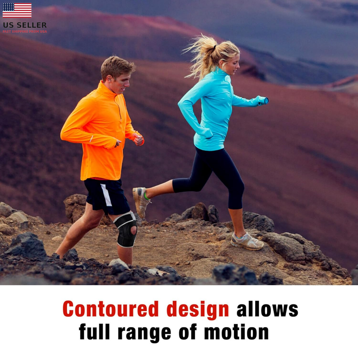 Brand Adjustable Compression Knee Support, Moderate Support for Weak, Sore or I