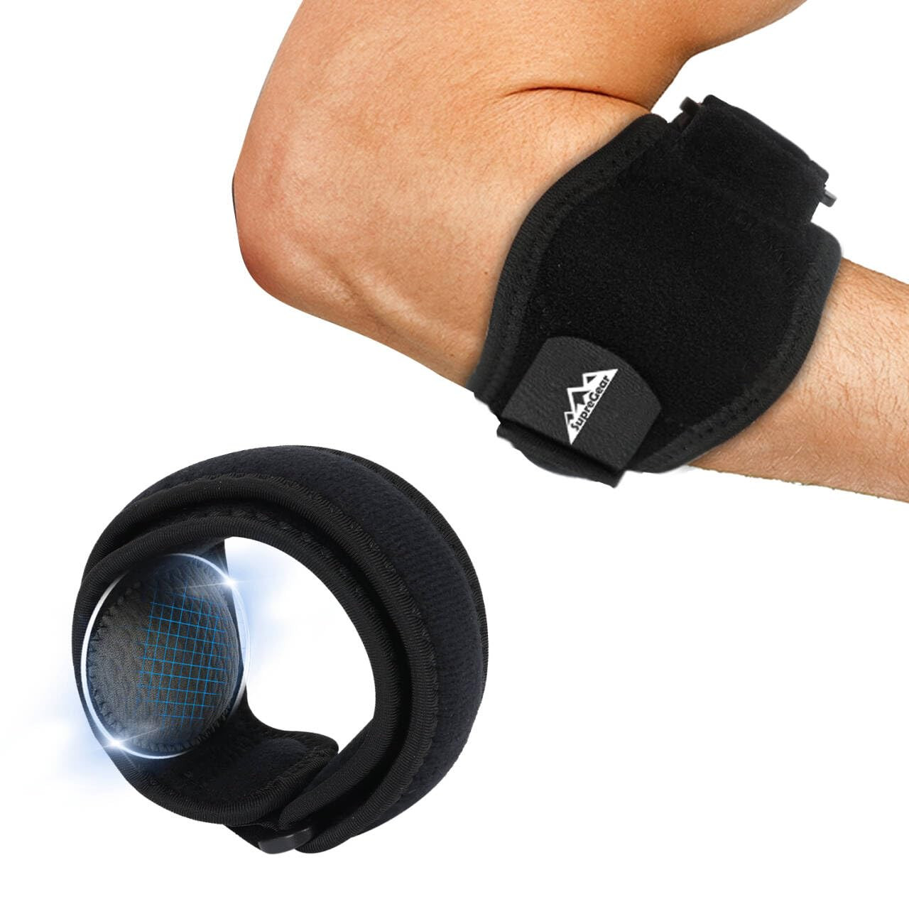 Elbow Brace for Women Men, Forearm Guard for Tennis Golfers Elbow, Adjustable…