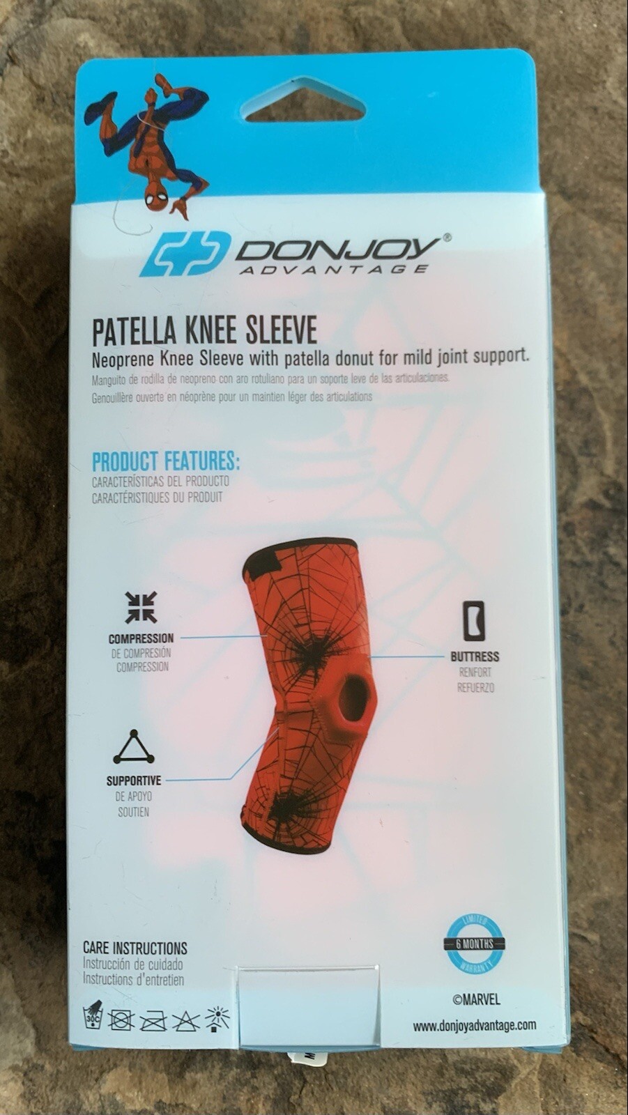 Spiderman Youth Patella Knee Sleeve. Donjoy Advantage Brand. New