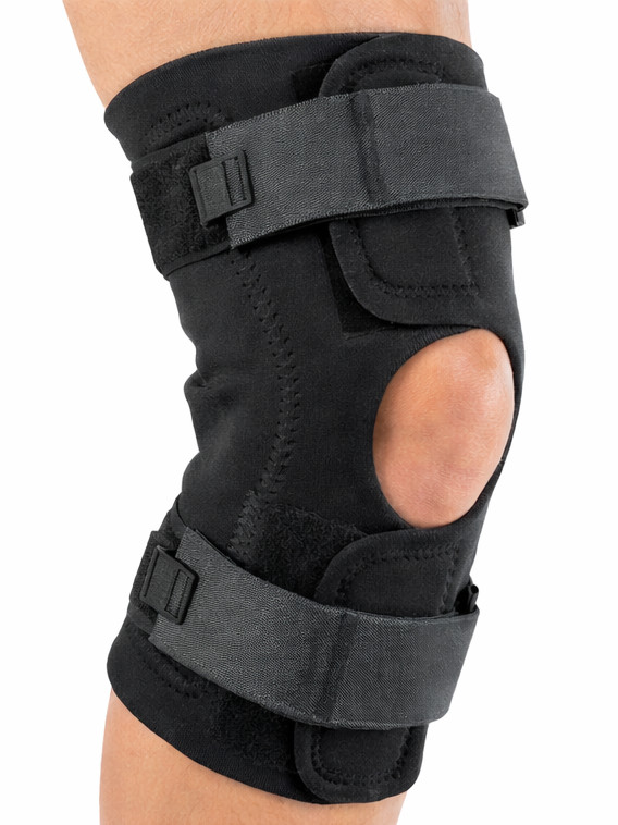 Hinged Wraparound Knee Brace for Joint Support Sz Lg Professional Neoprene Brace
