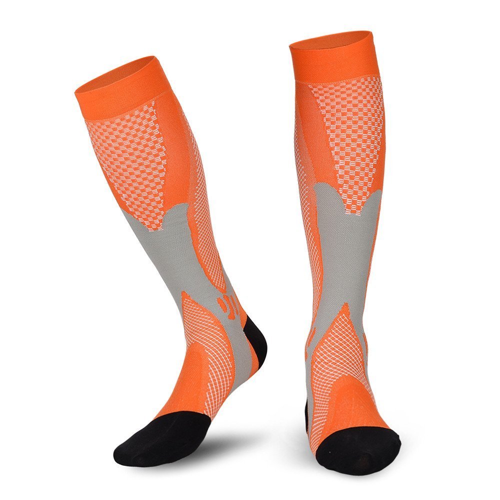 Graduated Compression Socks Foot Support Stockings Over Calf Below Knee High