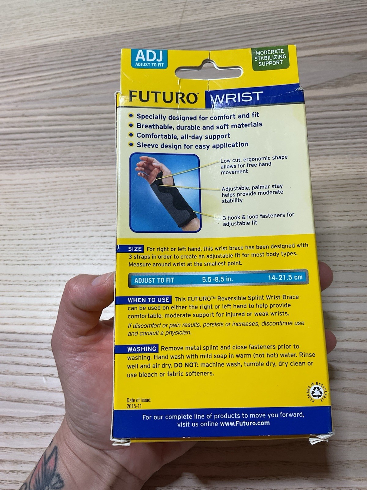 Futuro REVERSIBLE SPLINT WRIST BRACE