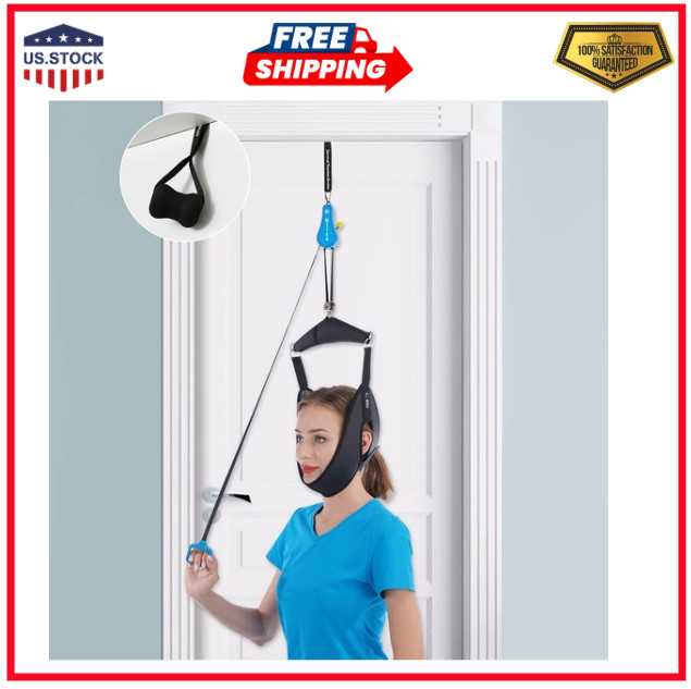 Cervical Neck Traction Device for Home Use Portable Neck Stretcher Hammock O