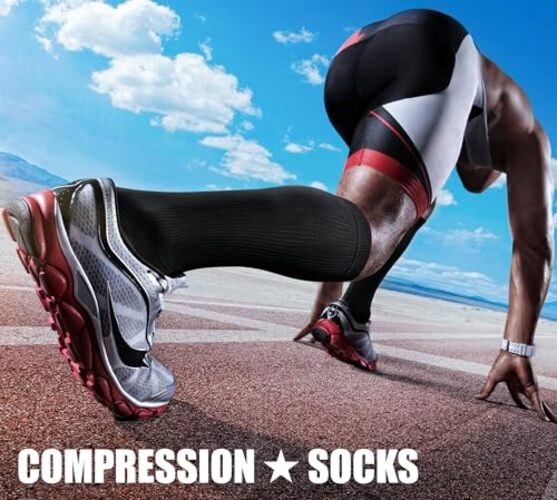 Compression Socks for Women & Men Small-Medium 01 Black/Black/Black