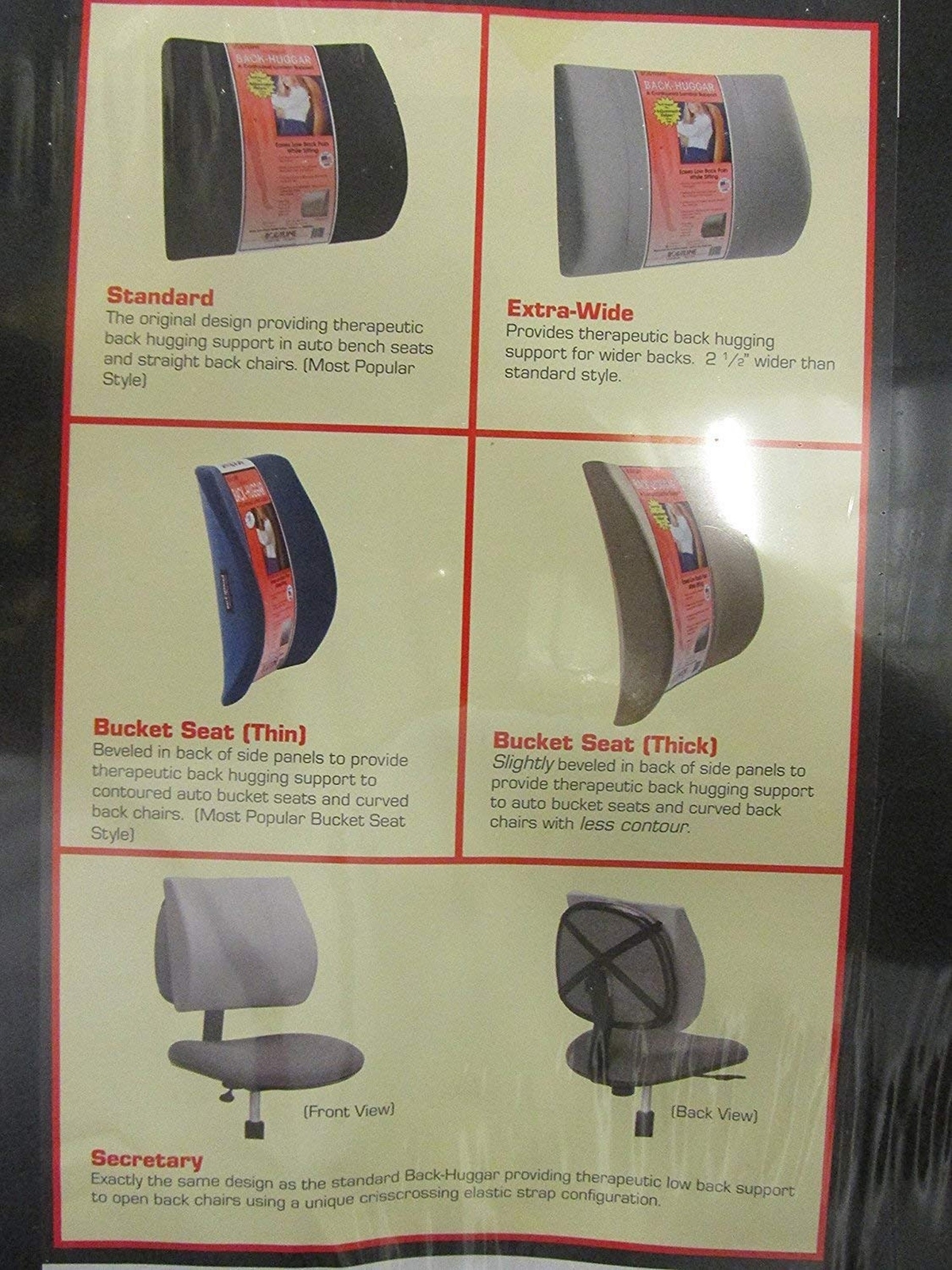 Bodyline Back-Huggar – Traditonal/Regular Style – The Original Lumbar Cushion…