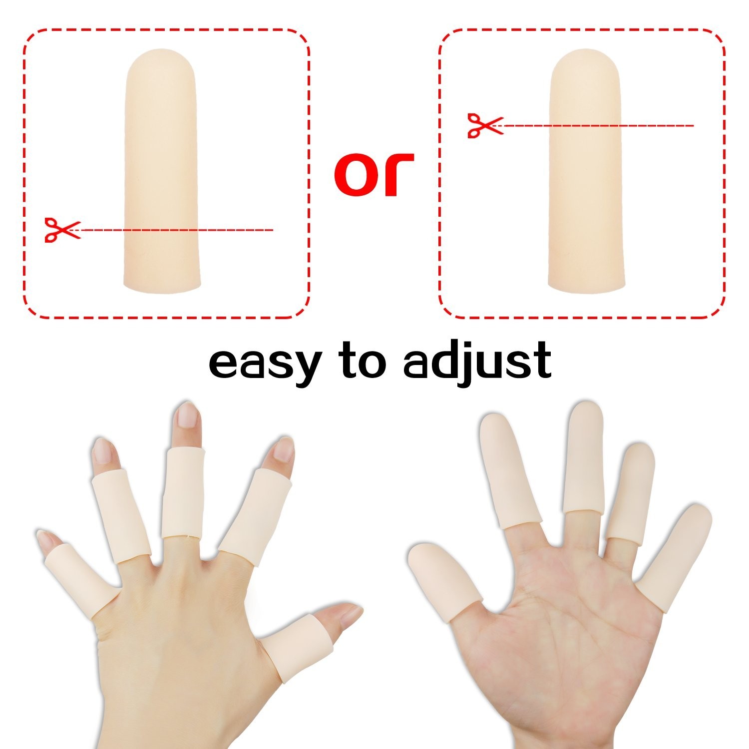 Gel Finger Cots, Finger Protector Support14 PCS NEW MATERIAL Finger Sleeves G…