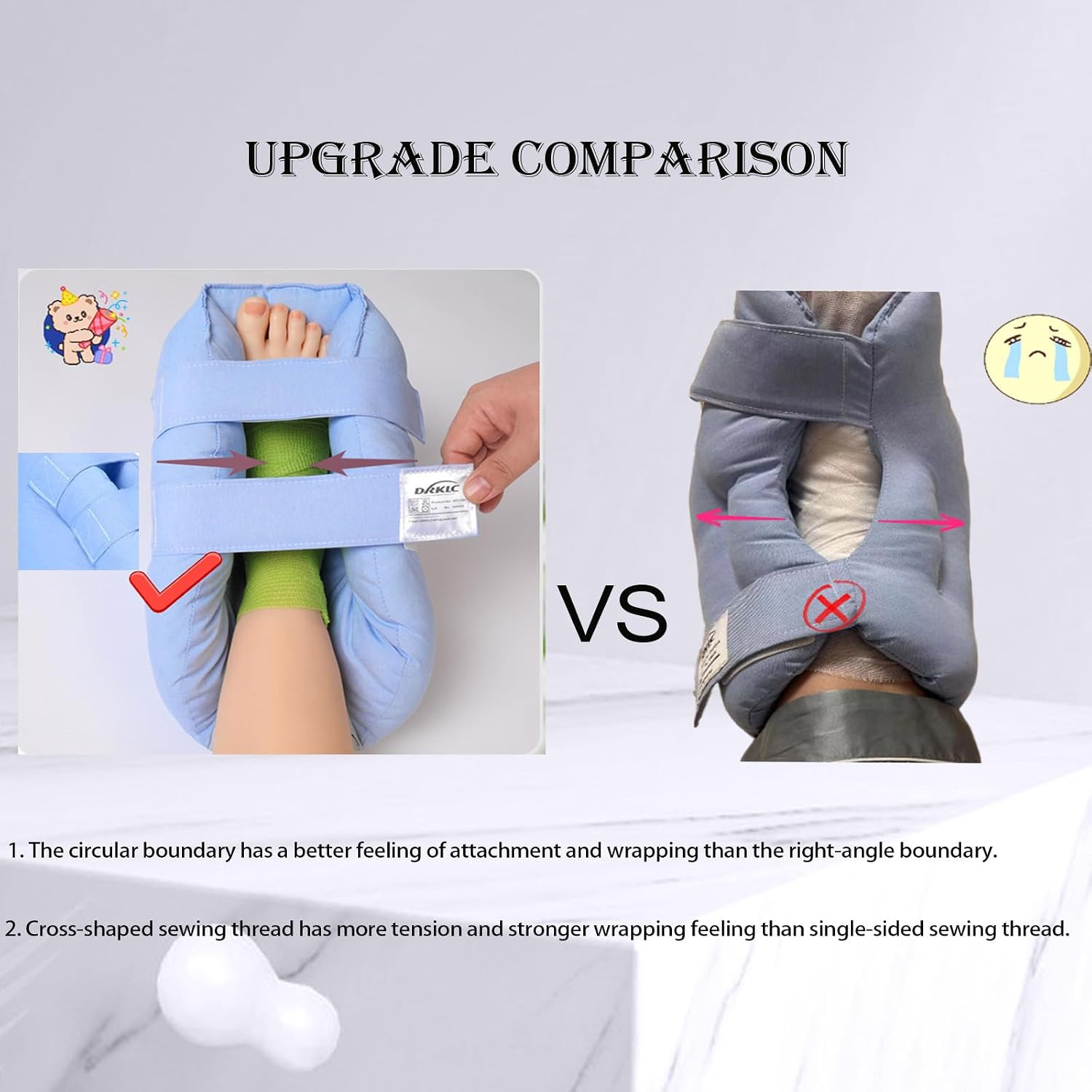 Heel Protector for Pressure Sores, Adjustable Heel Cushion Boot for Elderly Bedr