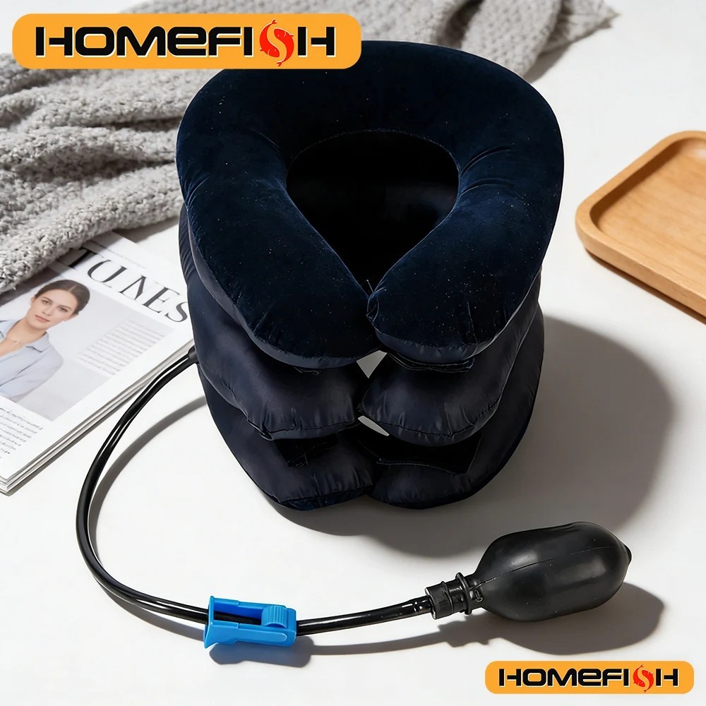 Cervical Neck Traction Device Collar Brace Support Pain Relief Stretcher Therapy