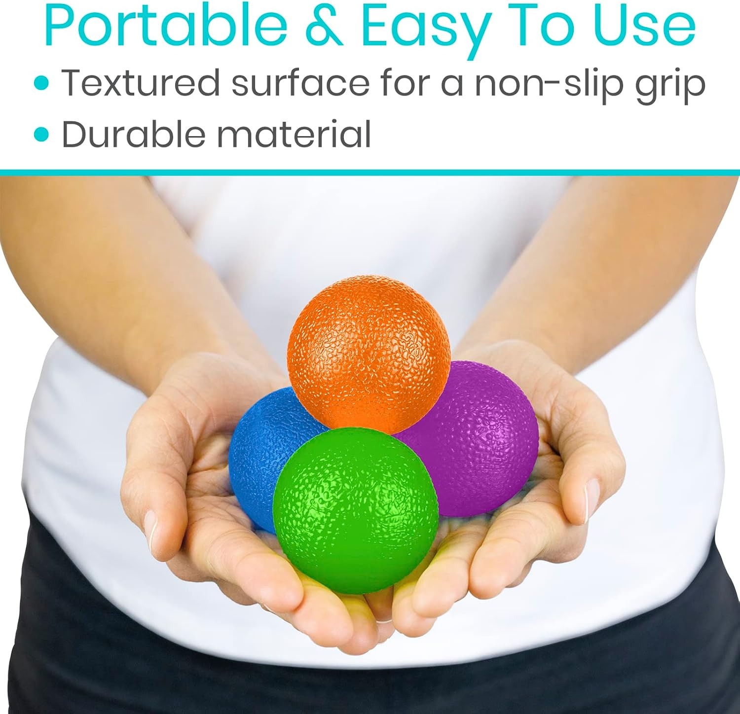 Squeeze Balls Hand Therapy Grip Strengthener for Arthritis Wrist & Finger Relief