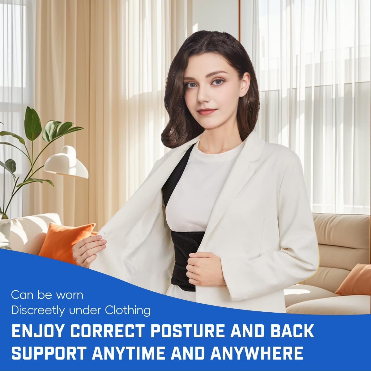 Back Brace Posture Corrector for Women & Men, Adjustable Shoulder Straightene…