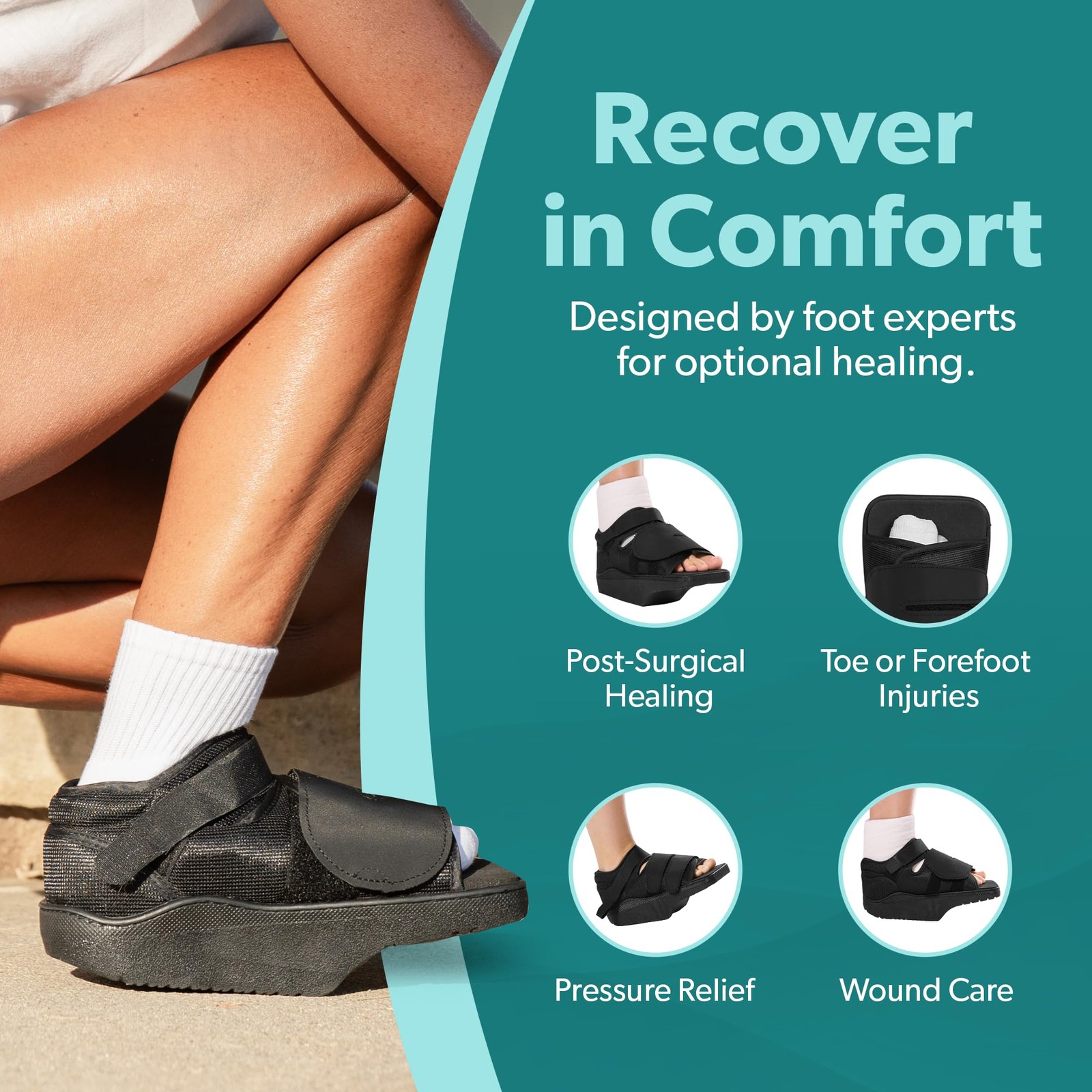 Forefoot Offloading Post-Op Shoe – Non-Weight Bearing Medical Wedge Boot for …