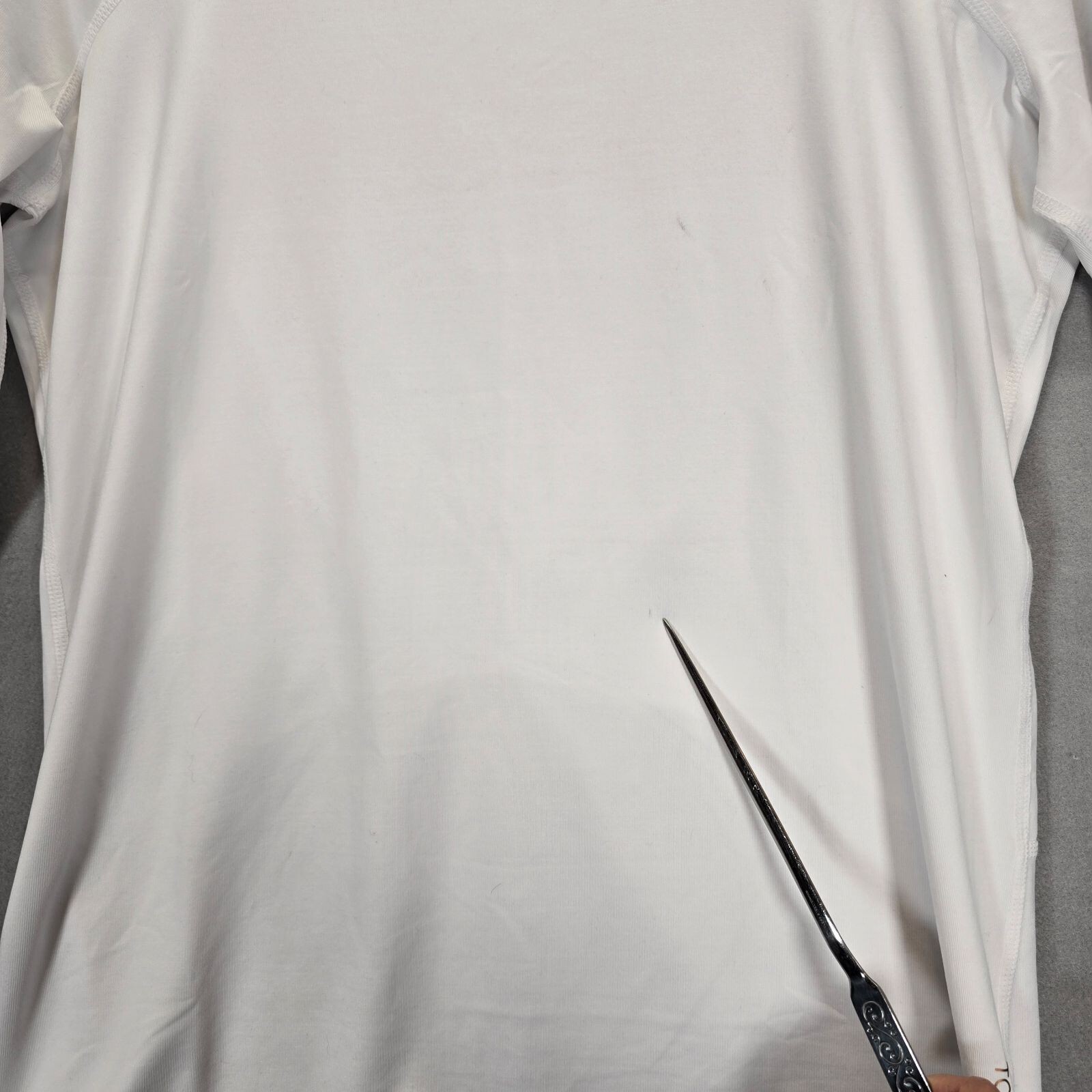 Tommie Copper White Long Sleeve Shoulder Support 2XL Upper Back Pain Brace Shirt