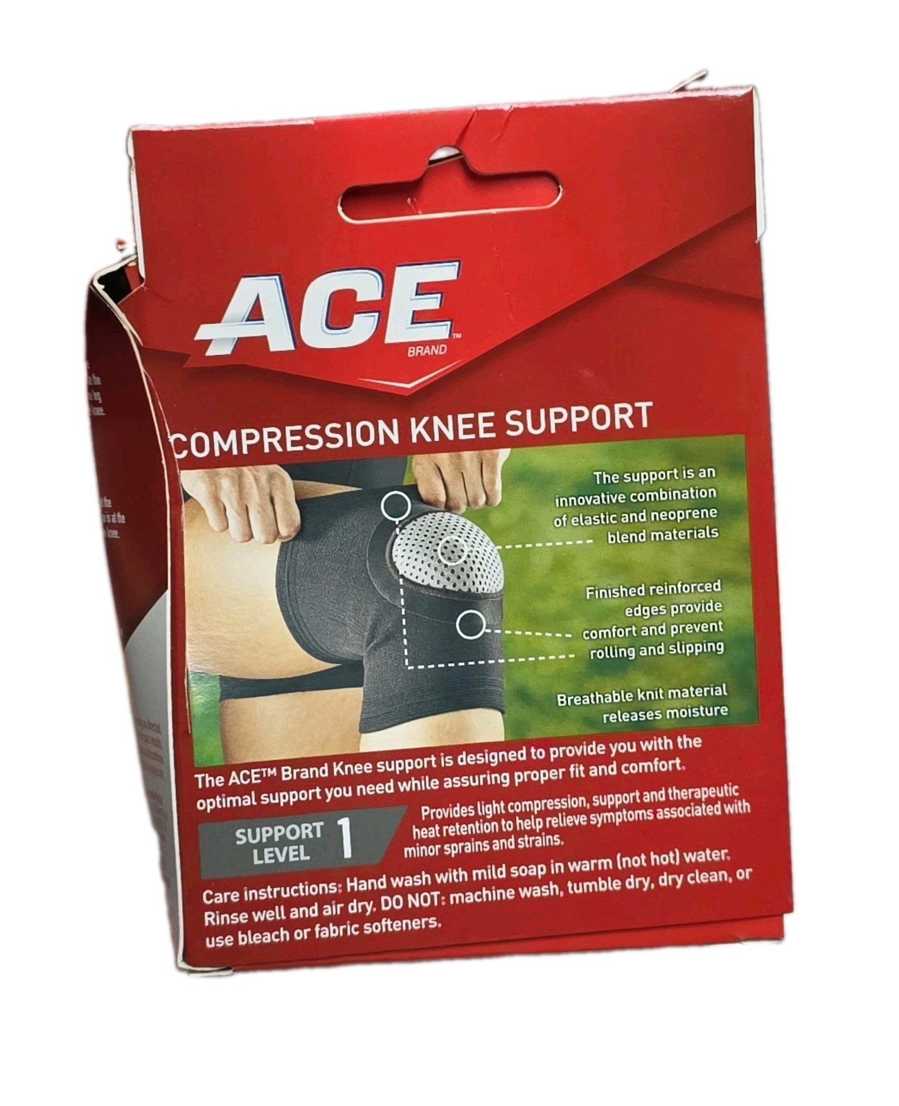 Ace Compression Knee Support Soft Neoprene Blend Soothing Small Medium Size