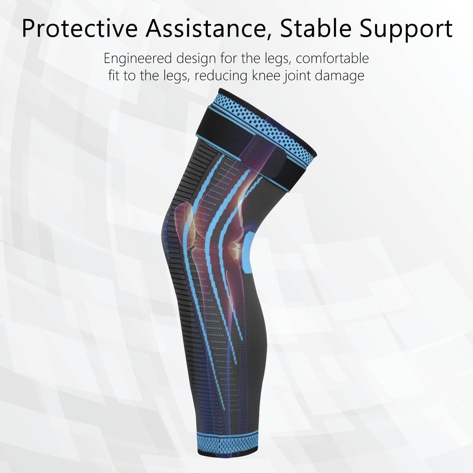 2 Pack Full Leg Compression Sleeves Long Knee Support Men Women Meniscus Tear