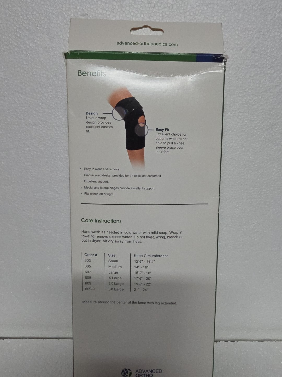 Advanced Ortho Wrap Around Hinged Knee Brace Size-S