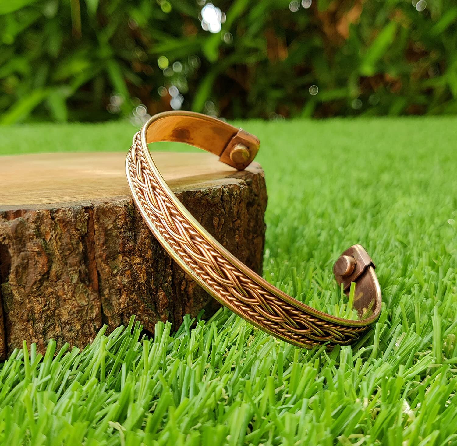 100% PURE Copper Bracelet for Men Magnet Bracelet Mens Cuff Bracelet! Adjustable