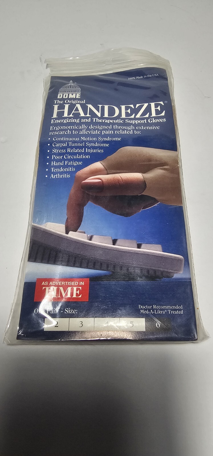 Original Handeze Therapeutic Support Glove – Size 6 Large – 2 Gloves Inside.