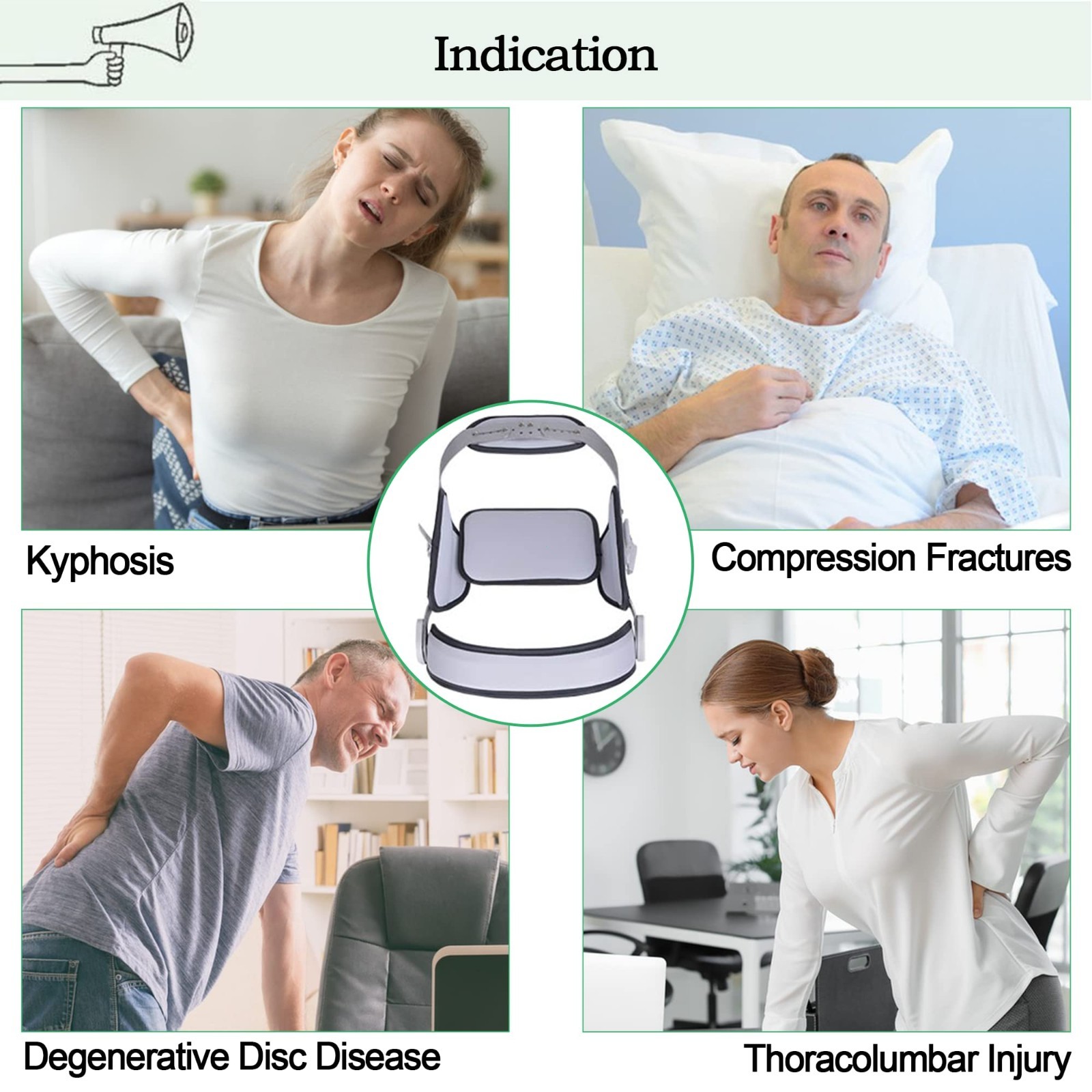 Adjustable Back Brace for Sciatica Pain, Herniated Disc Recovery