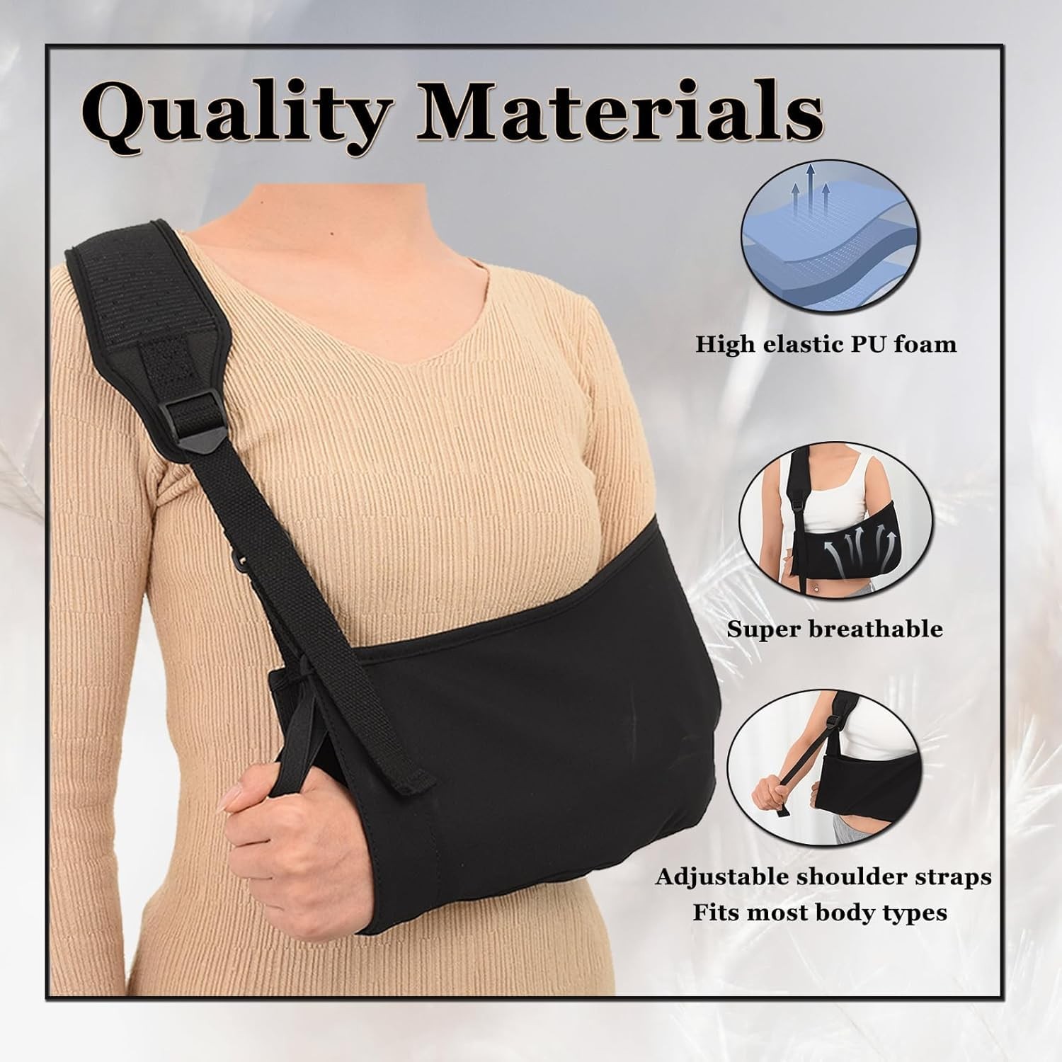 12.515 Inch Arm Sling Shoulder Injury Immobilizer Rotator Cuff Pad Torn Brace