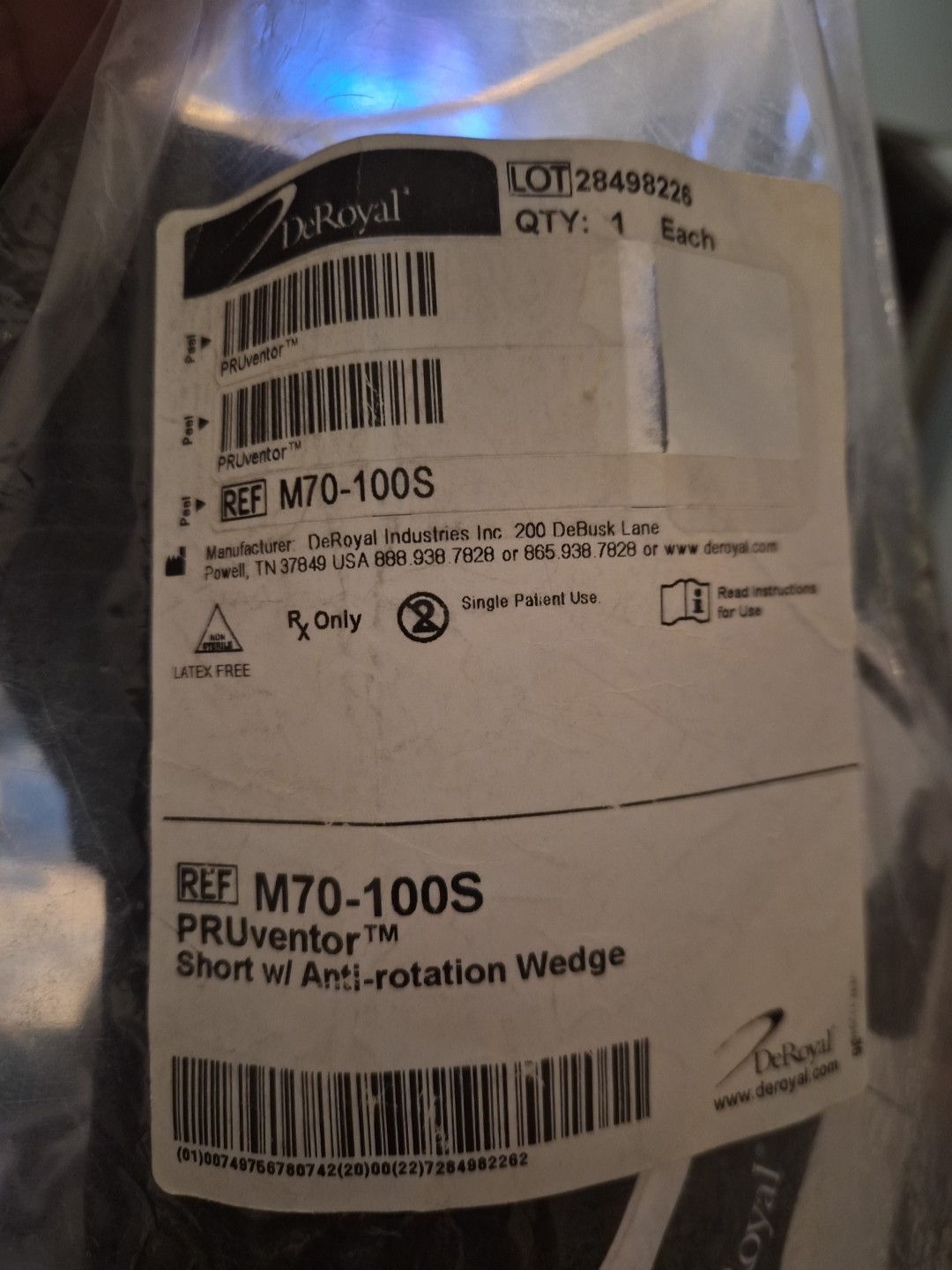 DeRoyal M70-100S Heel Protector PRUventor Anti-Rotation Wedge – New