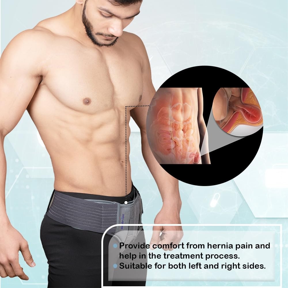 Hernia Support Belt Truss Brace For Single/Double Inguinal Hernia Pain Relief
