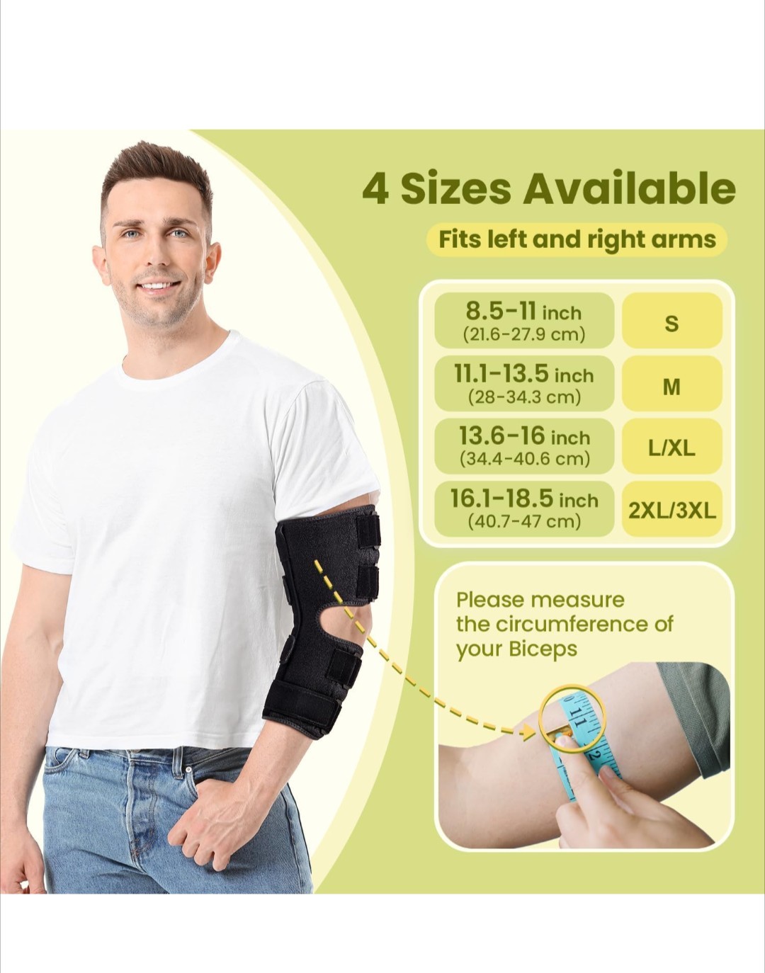 Sylong Cubital Tunnel Syndrome Elbow Brace Splint for Ulnar Nerve. Medium