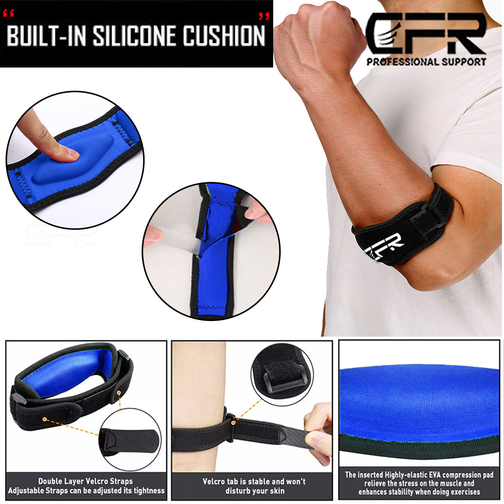 Tennis Elbow Brace Support Arthritis Tendonitis Golfer Arm Joint Pain Band Strap