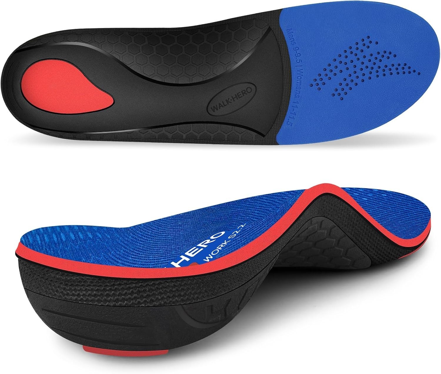 Arch Support Inserts for Men and Women – Plantar Fasciitis Insoles with Max C