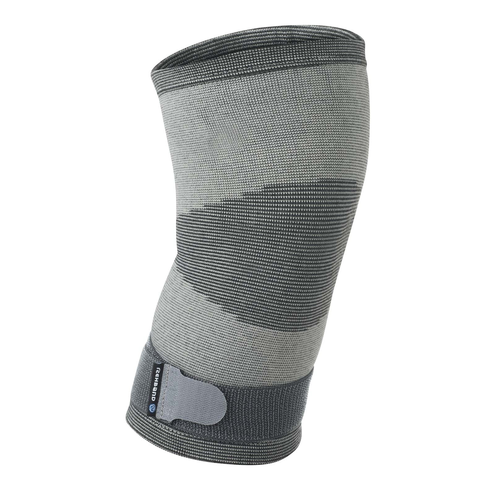 Rehband Compression knee sleeve, elastic brace for sports & Large, Grey