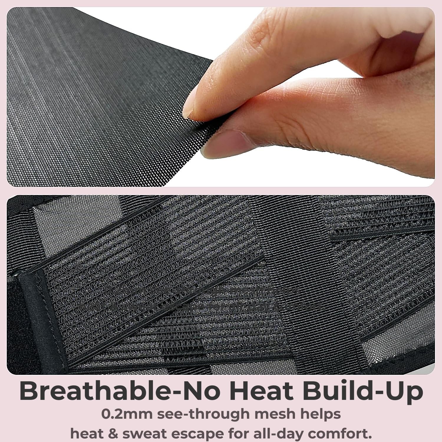 Ultra Breathable & Thin Back Brace for Lower Back Pain – Lightweight, Adjusta…