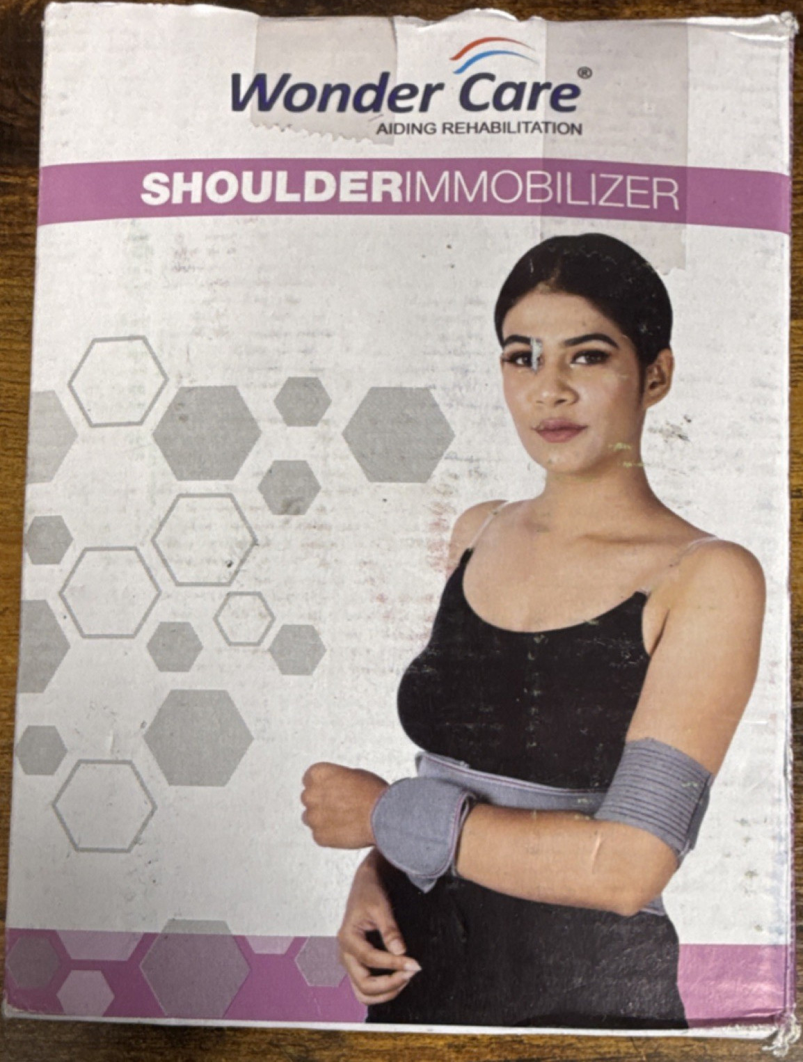 Wonder Care Shoulder Immobilizer Grey Black Size 3 for Shoulder Immobilization
