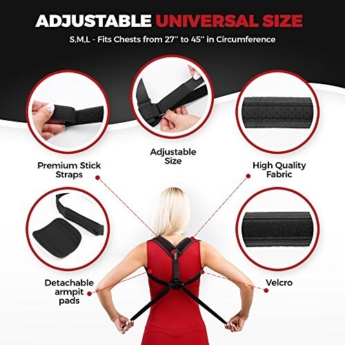 Posture Corrector Adjustable Back Brace Shoulder Support Clavicle unisex selbite