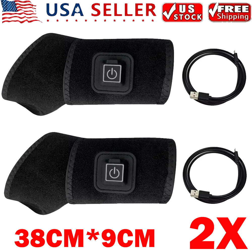 2x Wrist Heated Brace Wrist Warmer Electric Heated Wrap Wrist Heating Pads NEW