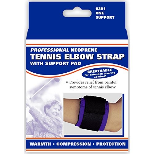 Forearm Band, Compression Strap with Support Pad for Tennis Elbow Small Black