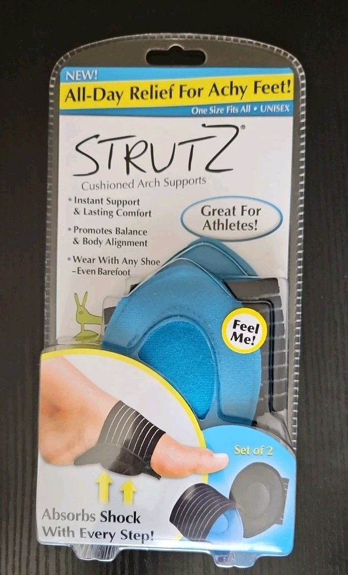 Strutz Cushioned Arch Supports – Blue – Unisex – NEW
