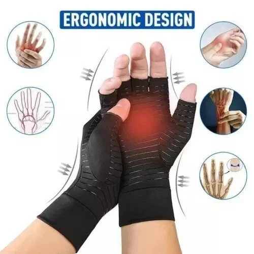 Copper Arthritis Compression Gloves Hand Support Joint Pain Relief USA