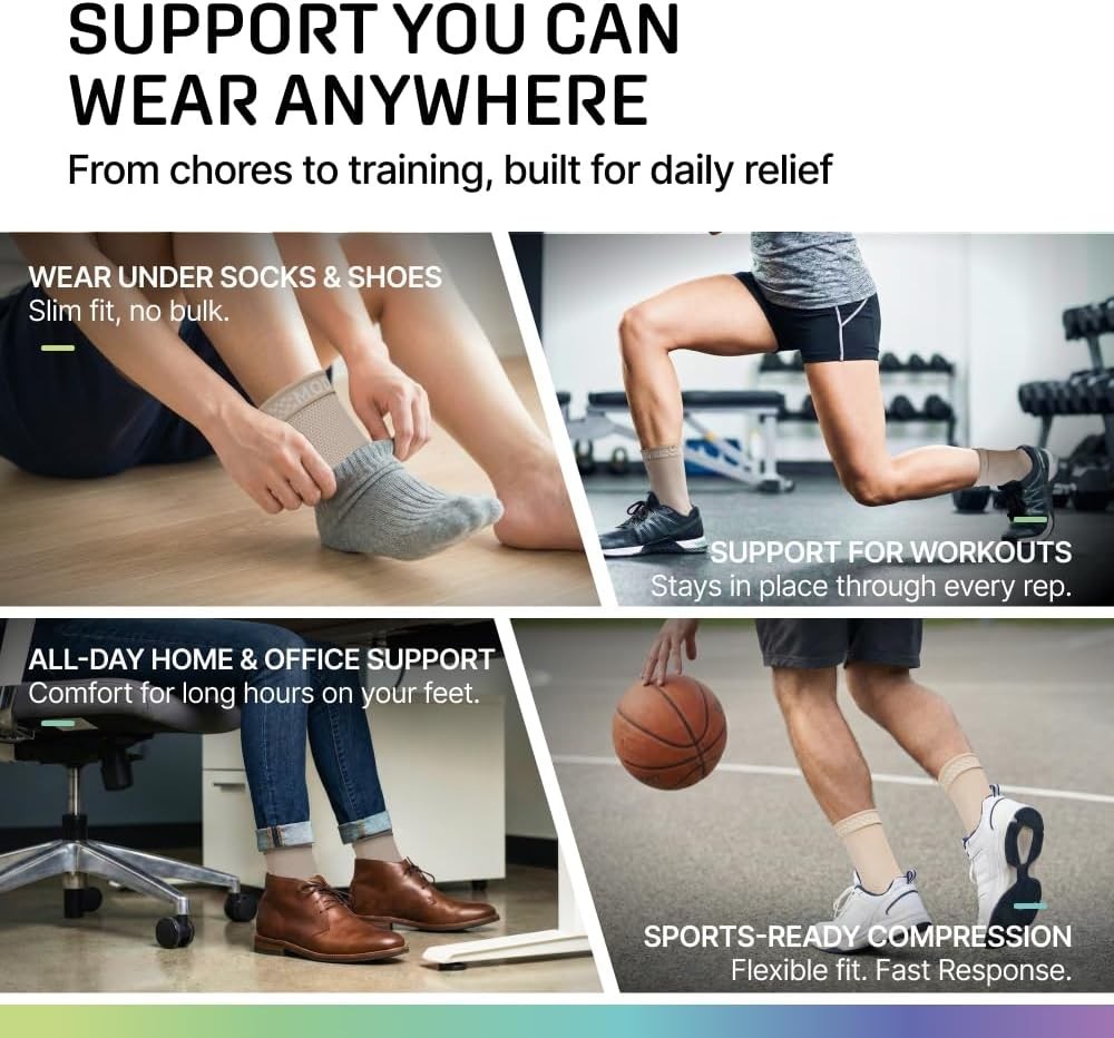 Compression Ankle Support Sleeves for Men & Women – Two-Pack X-Large