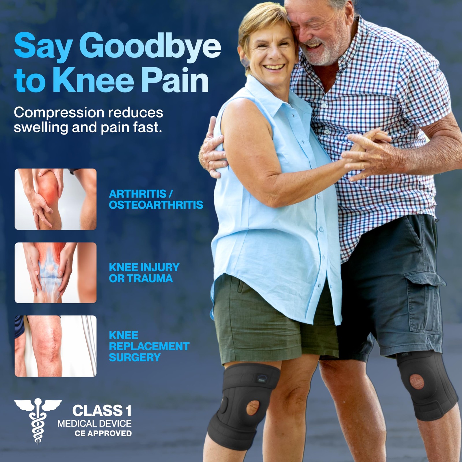 ELITE Knee Brace for Men & Women – Patella Gel Pads & Side Stabilizers for AC…