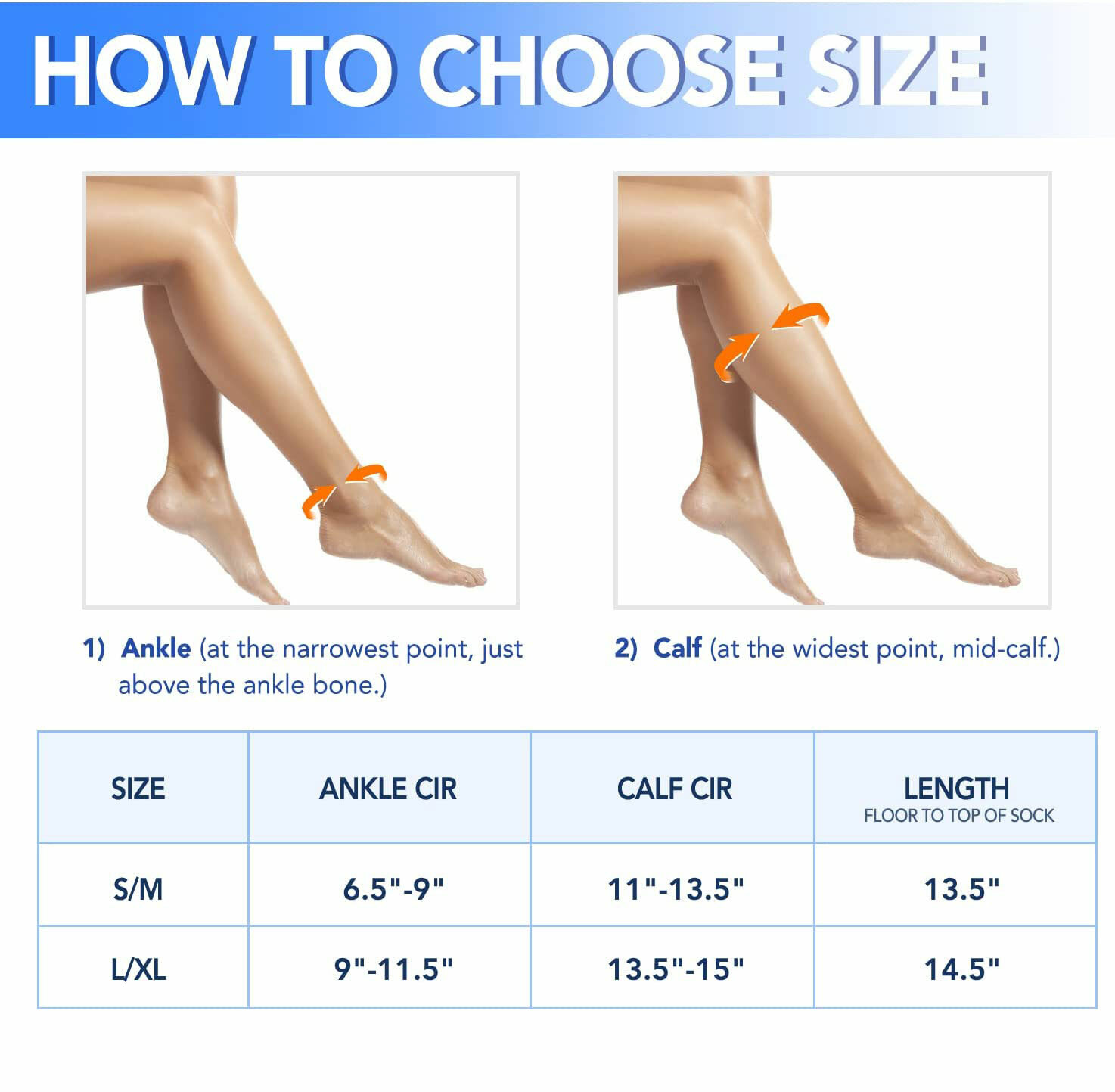 Knee High Medical Grade Stockings 20-30 mmHg Men Women Compression Socks Edema