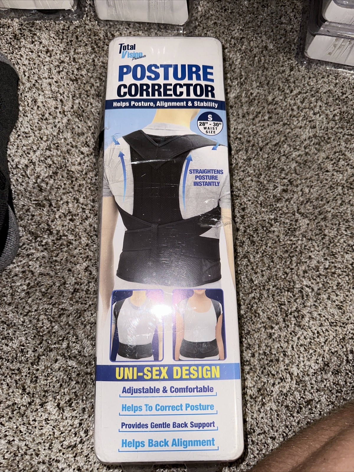 Total Vision Posture Corrector Small Waist Size 28-30” New Damaged Box