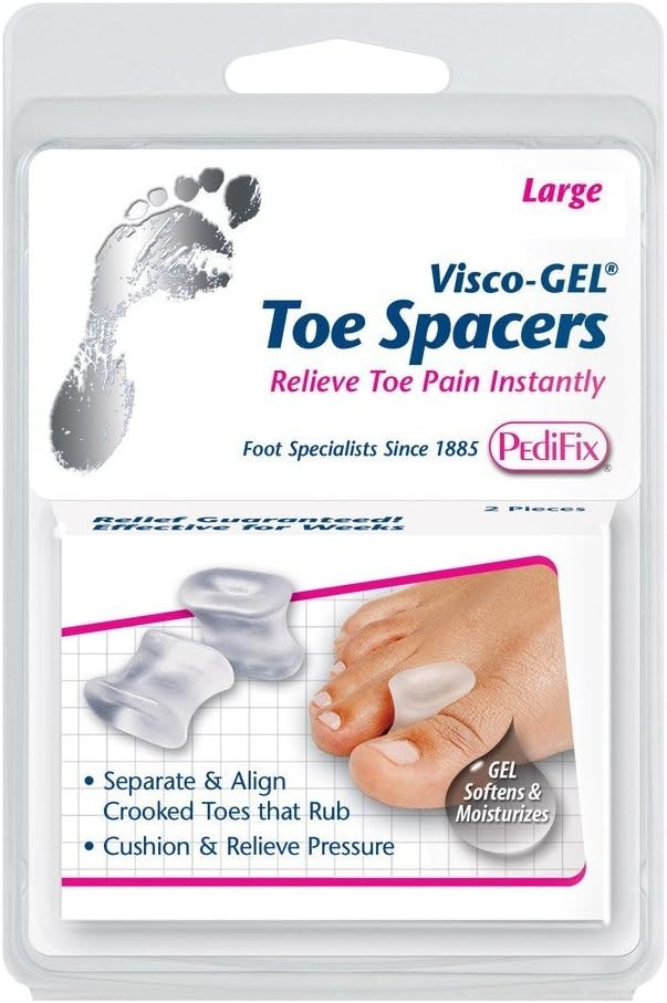 PediFix Pack of 2 Visco-gel Toe Protector, Large Washable