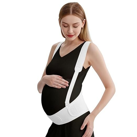 Double Support Pregnancy Belly Band Breathable Soft Adjustable Fit Ab 35.5″-55.1