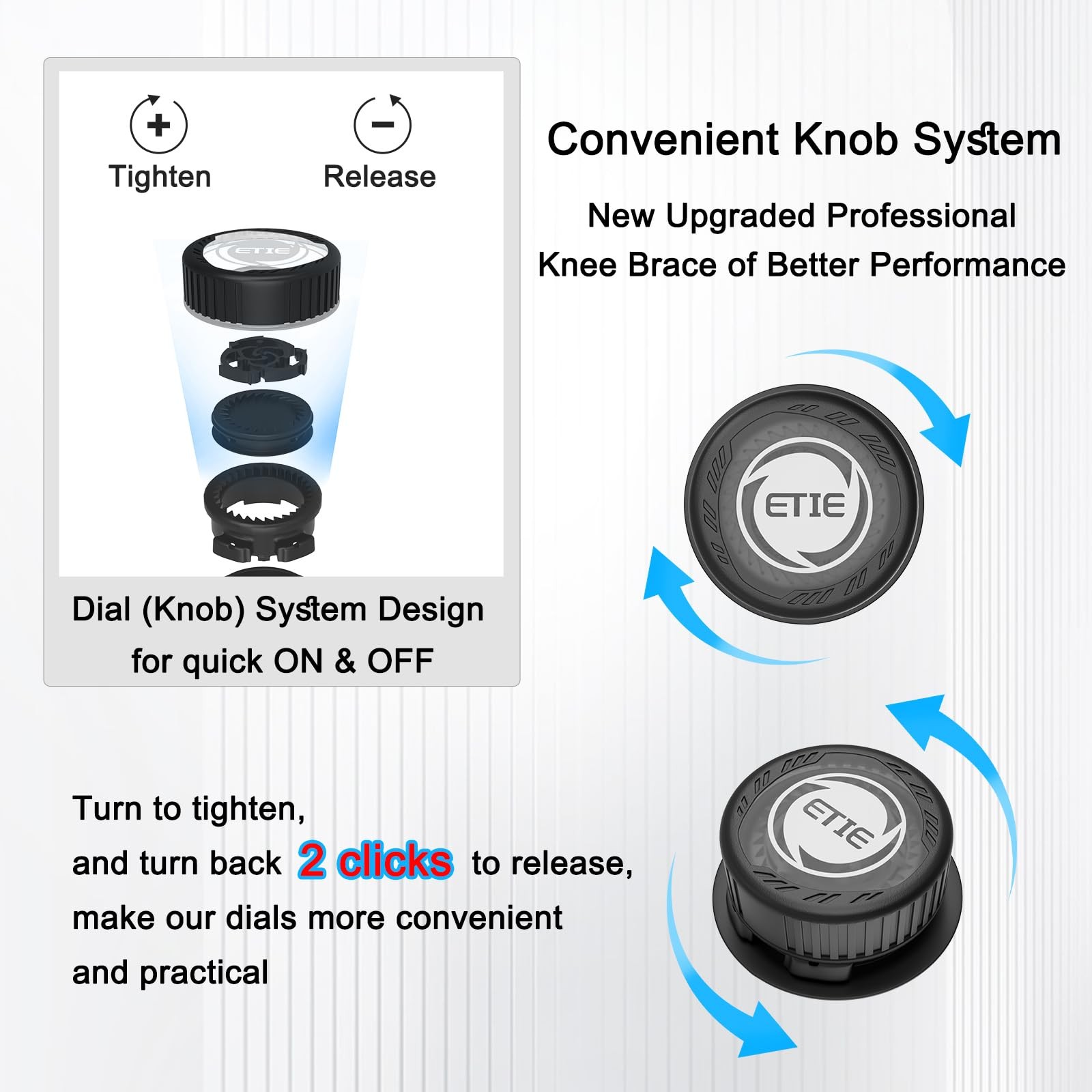 Kuangmi Knob Knee Brace for Pain Relief, Knee Support with Patella Gel Pad S…