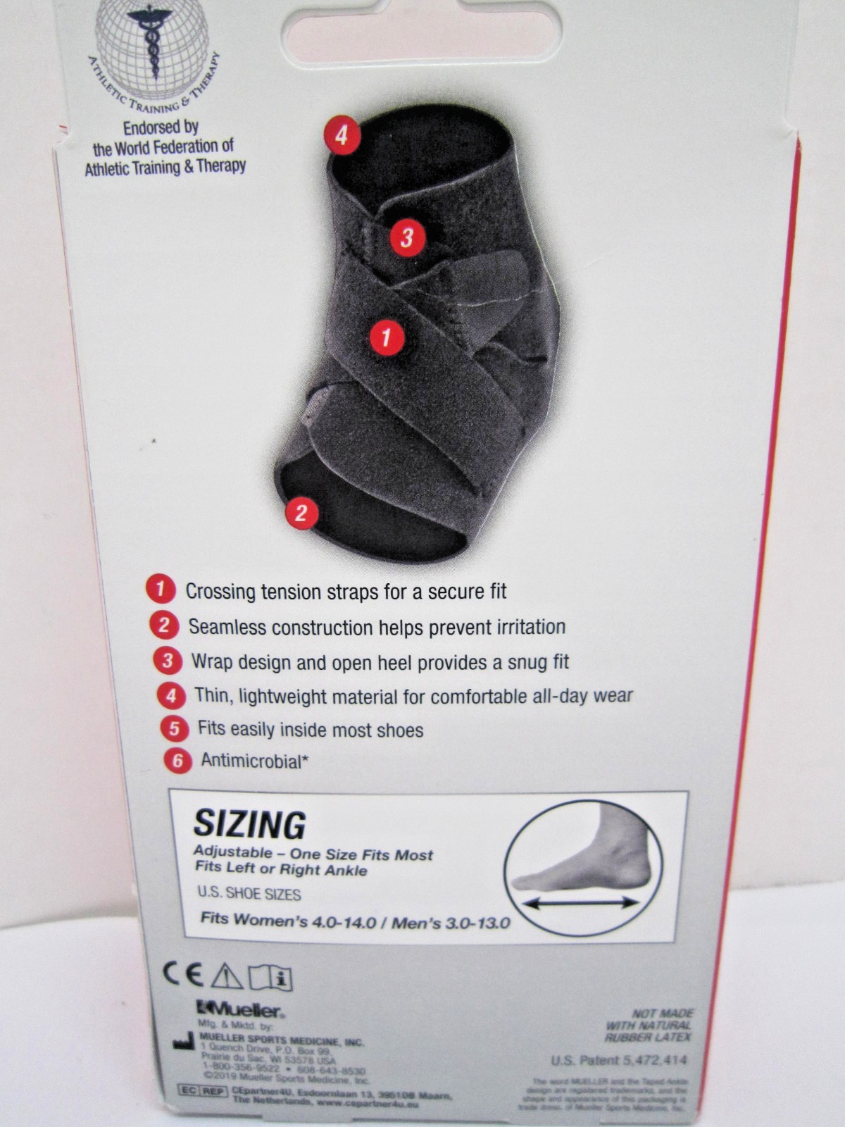 Mueller Sports Medicine Adjustable Left/Right Ankle Stabilizer Maximum Support