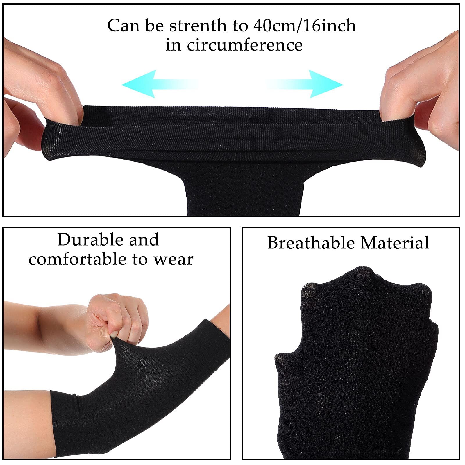 4 Pairs Arm Sleeves Arm Elastic Compression Arm Shapers Sport Fitness Arm Shaper