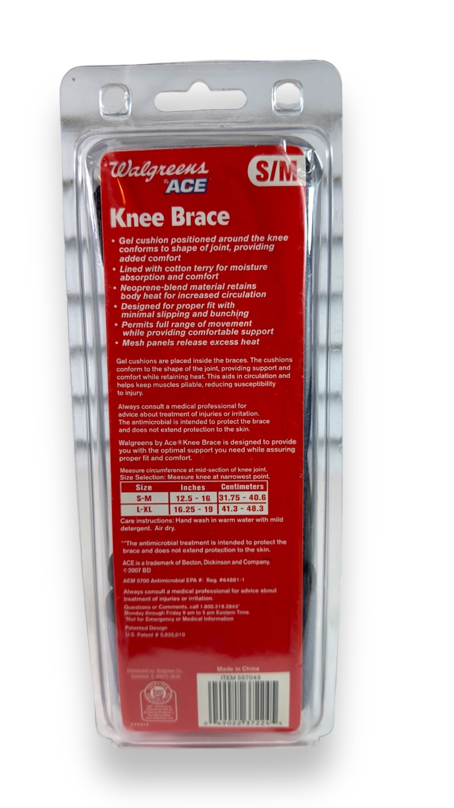 Walgreens Ace Knee Brace Support S/M